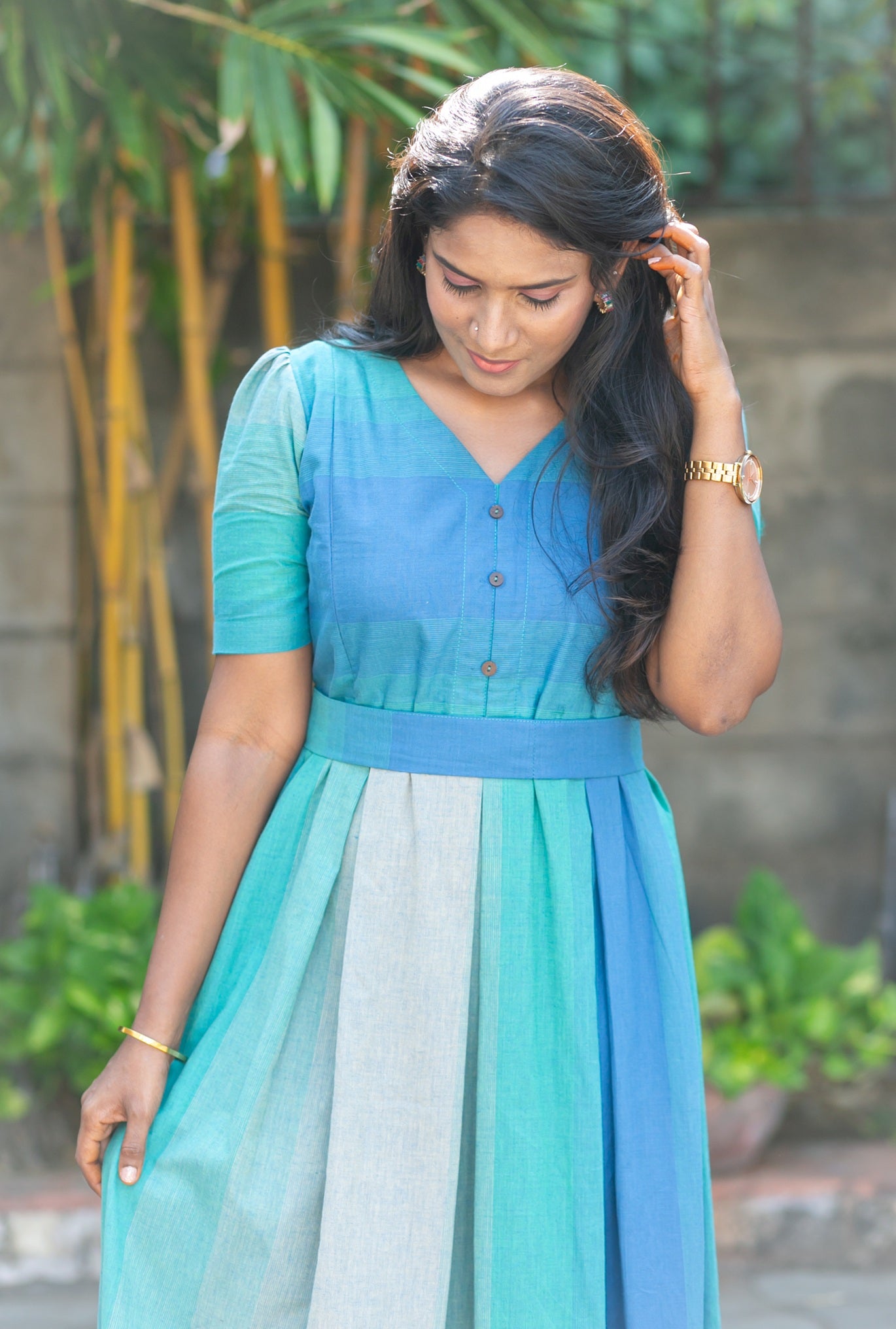 Ocean Bloom Maternity Feeding Dress