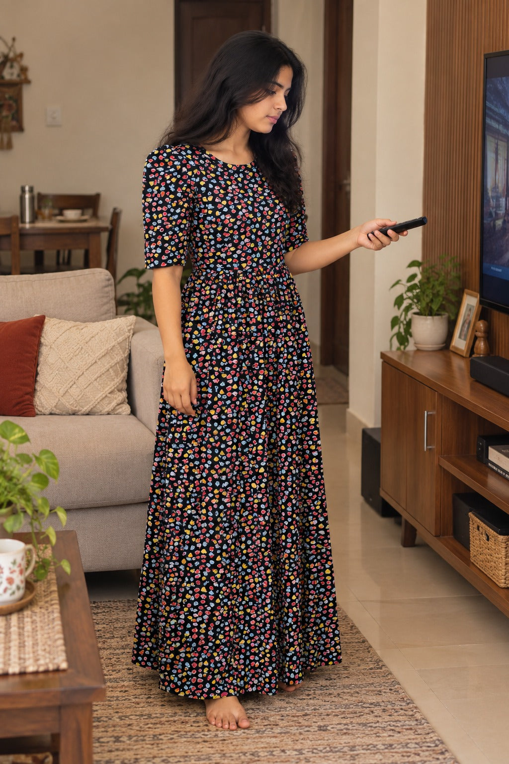 Colourfull hearts Zipless Feeding maxi