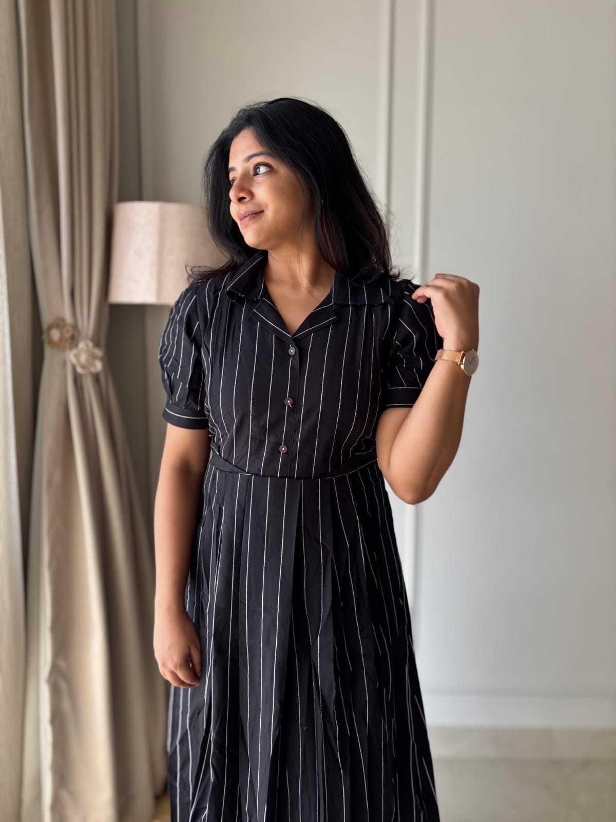 Black Coffee Maternity Feeding Dress
