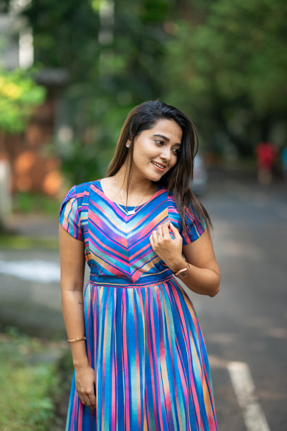 Rainbow in the sky Maternity Feeding dress