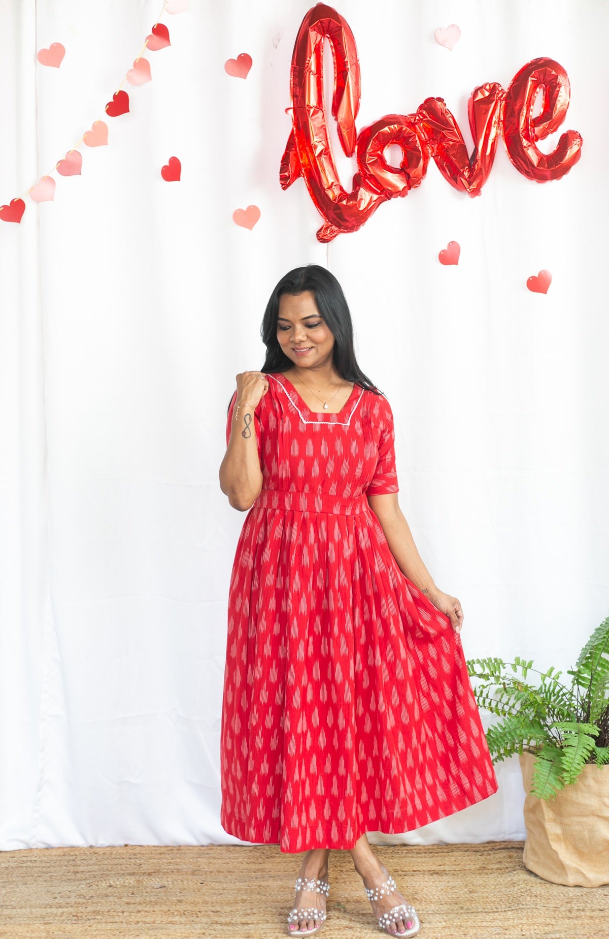 Love Frequency Maternity Feeding Dress