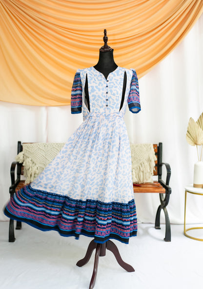 Blue-ti-ful Maternity Feeding Dress