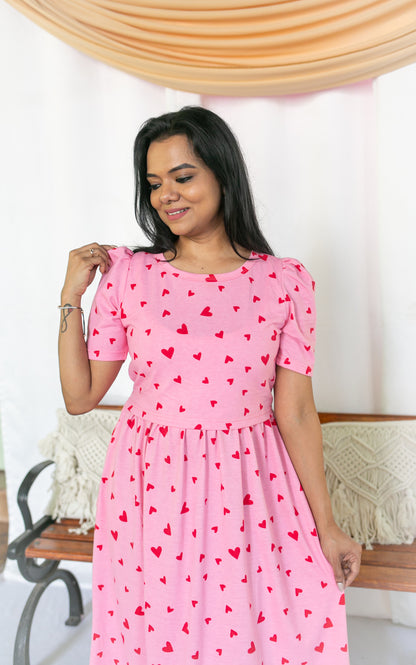 Pink Crush Zipless Feeding Dress