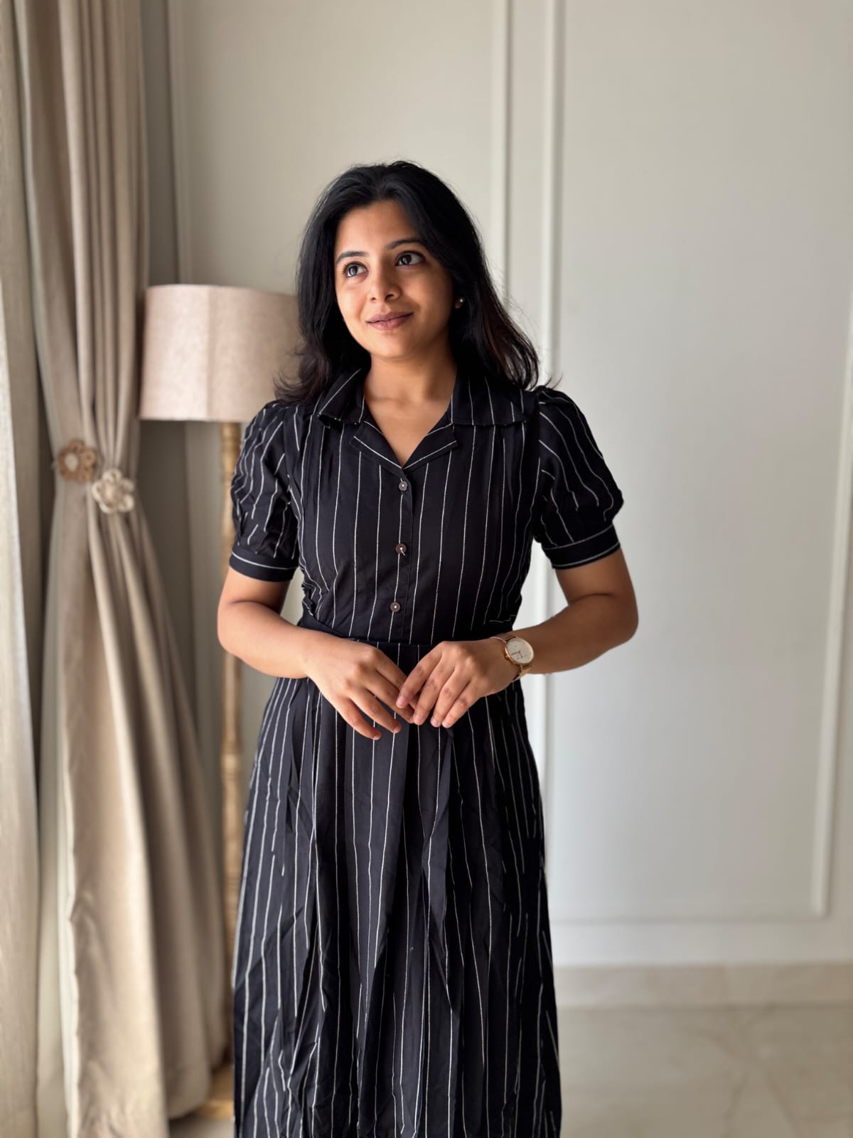 Black Coffee Maternity Feeding Dress