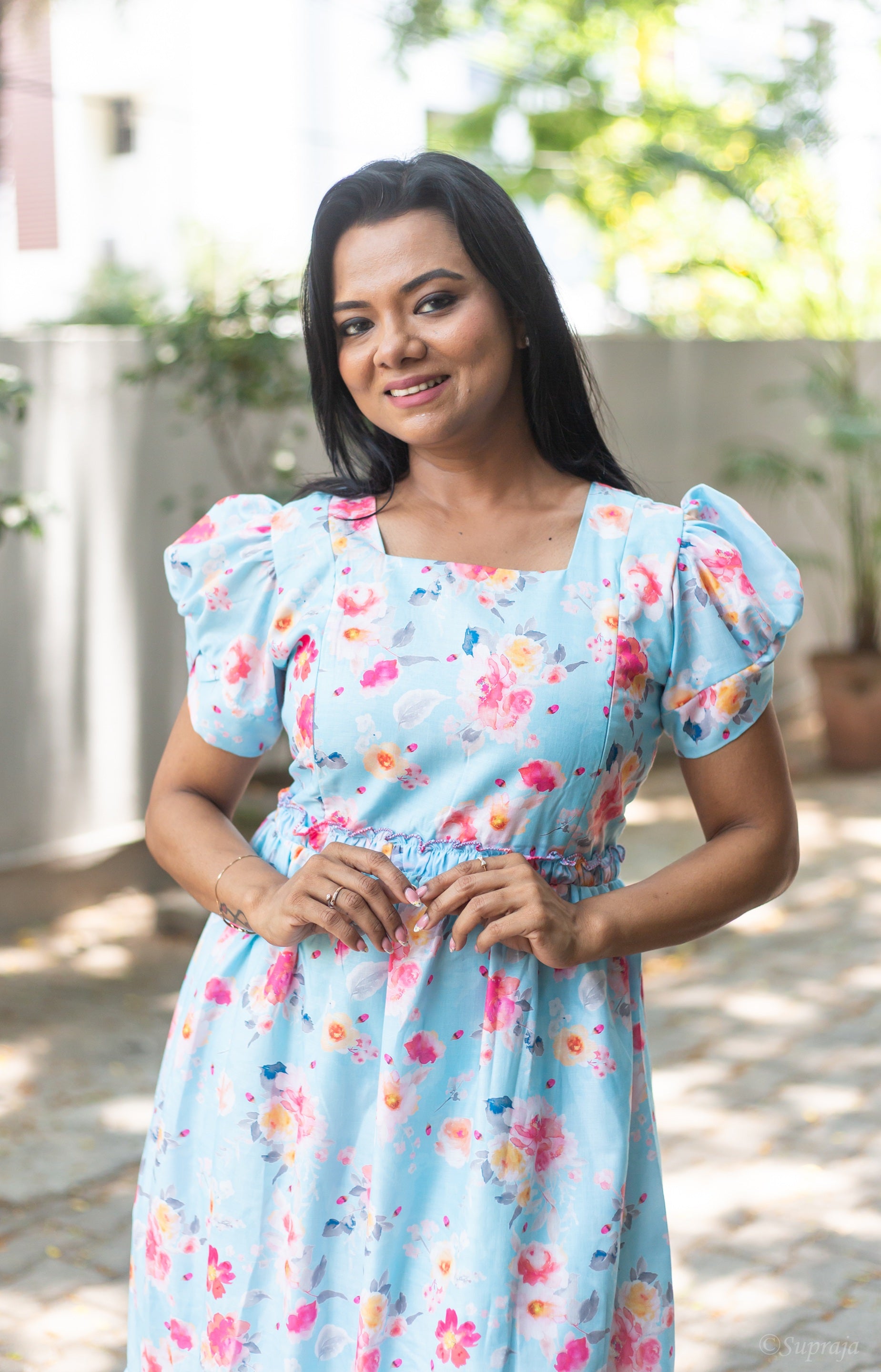 Dreamy Floral Maternity Feeding Dress
