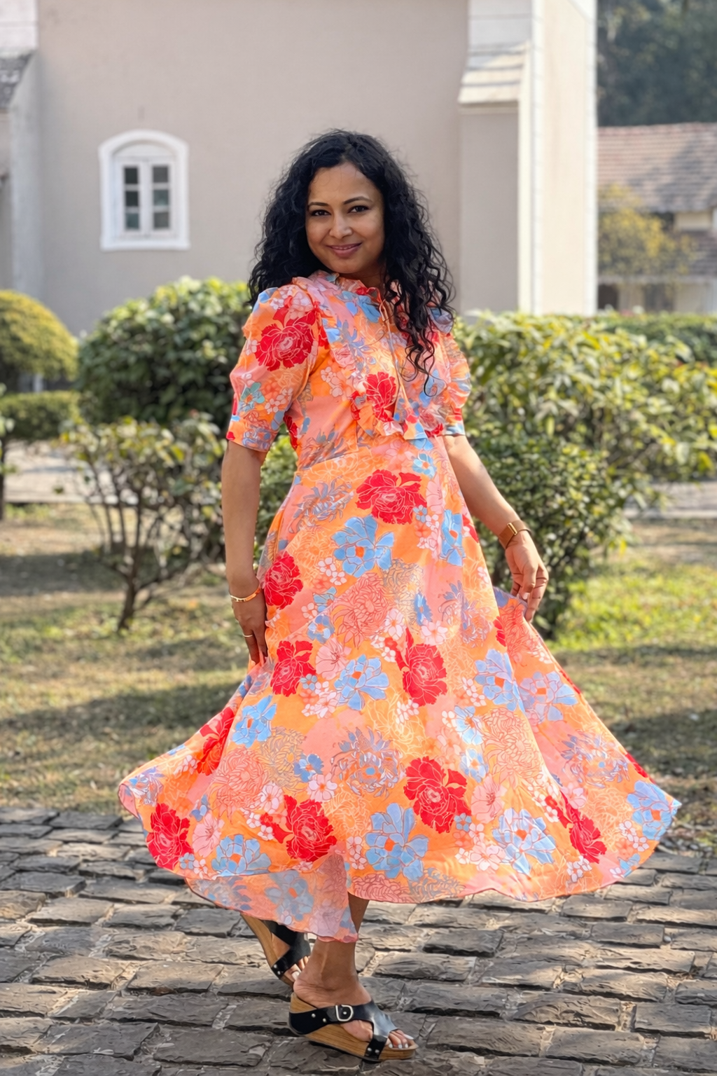 Birds of paradise Maternity Feeding Dress