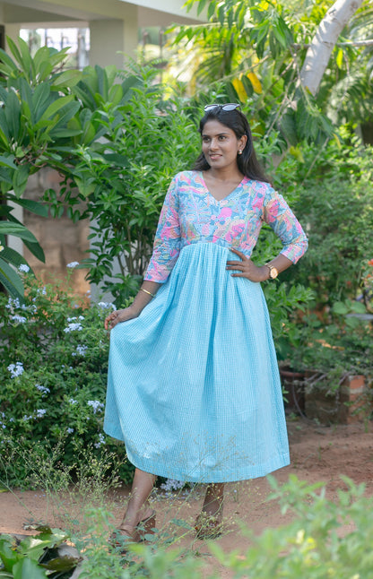 Sea Bloom Maternity Feeding Dress