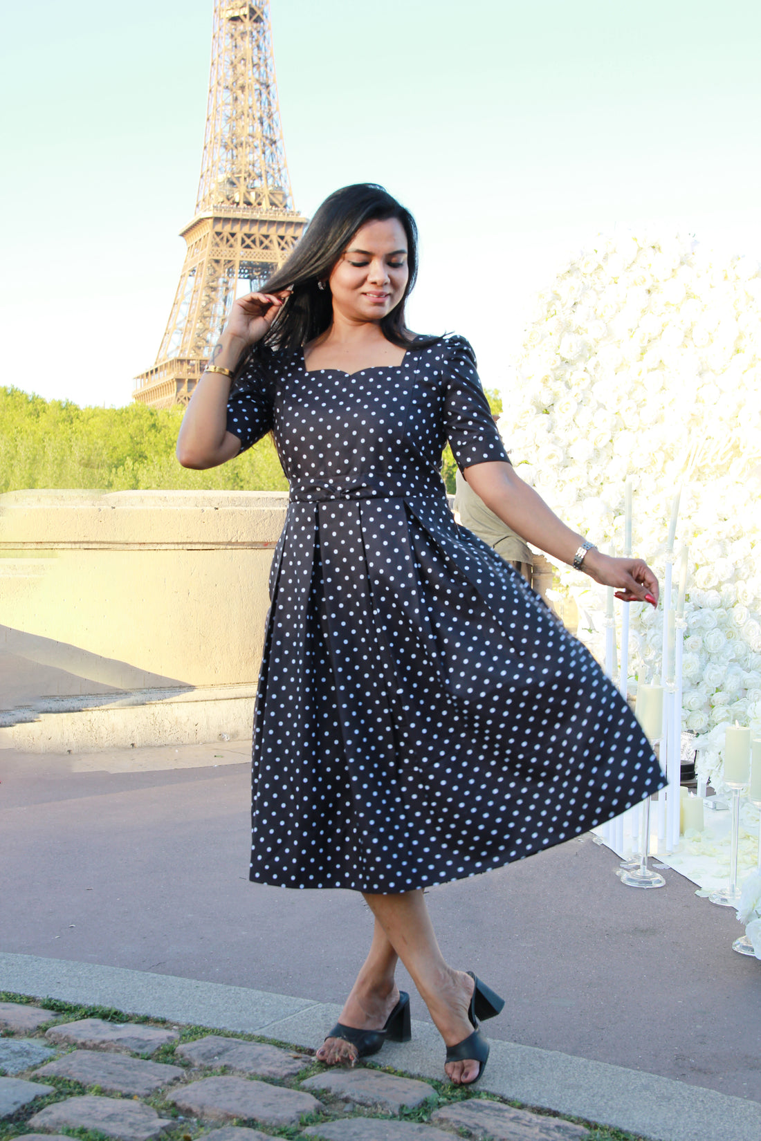 Prettiest polka Maternity Feeding Dress