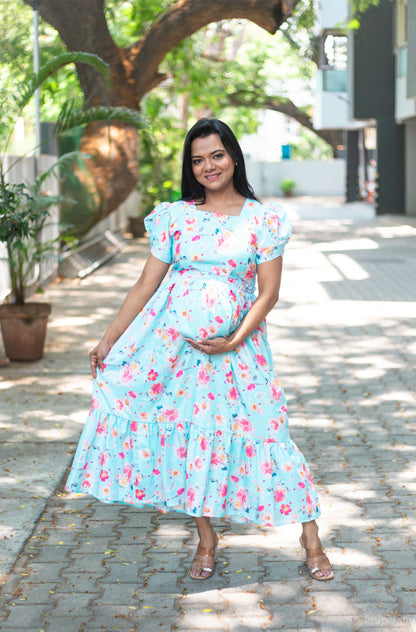 Dreamy Floral Maternity Feeding Dress